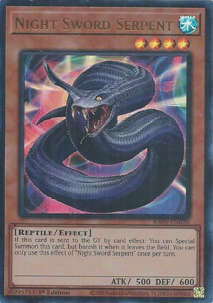 RA05-EN020 * Night Sword Serpent * Ultra Rare * Rarity Collection 5