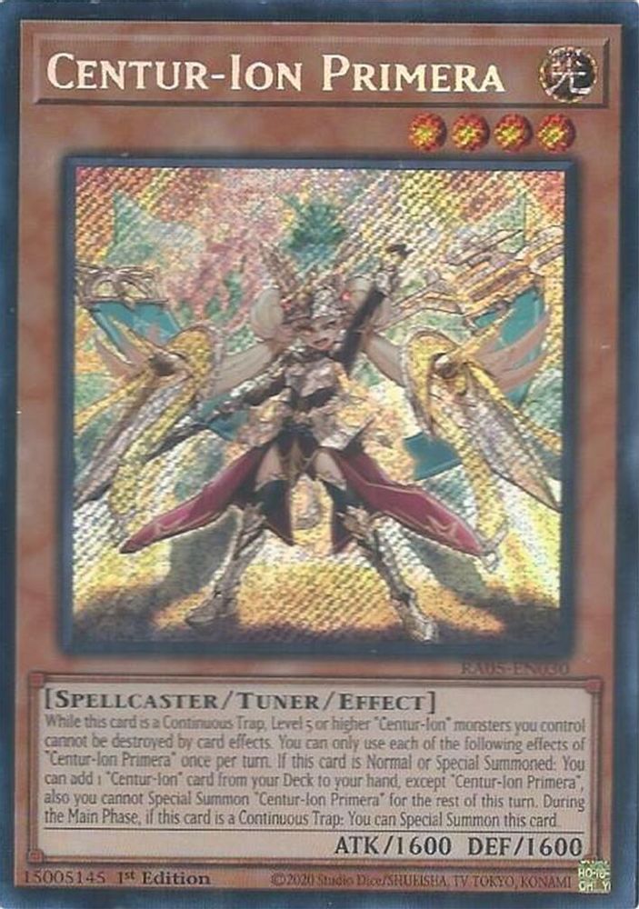 RA05-EN030 * Centur-Ion Primera * Secret Rare * Rarity Collection 5