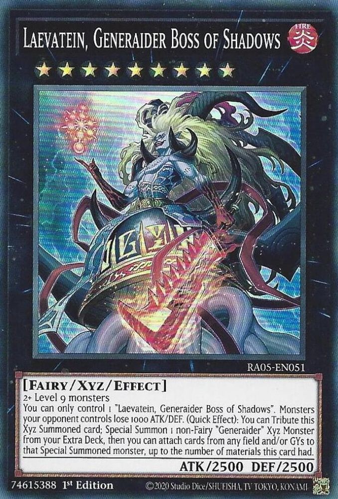 RA05-EN051 * Laevatein, Generaider Boss of Shadows * Super Rare * Rarity Collection 5