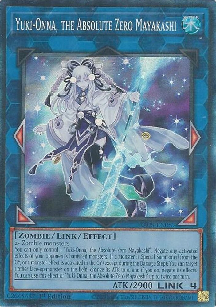 RA05-EN057 * Yuki-Onna, the Absolute Zero Mayakashi * Collector's Rare * Rarity Collection 5