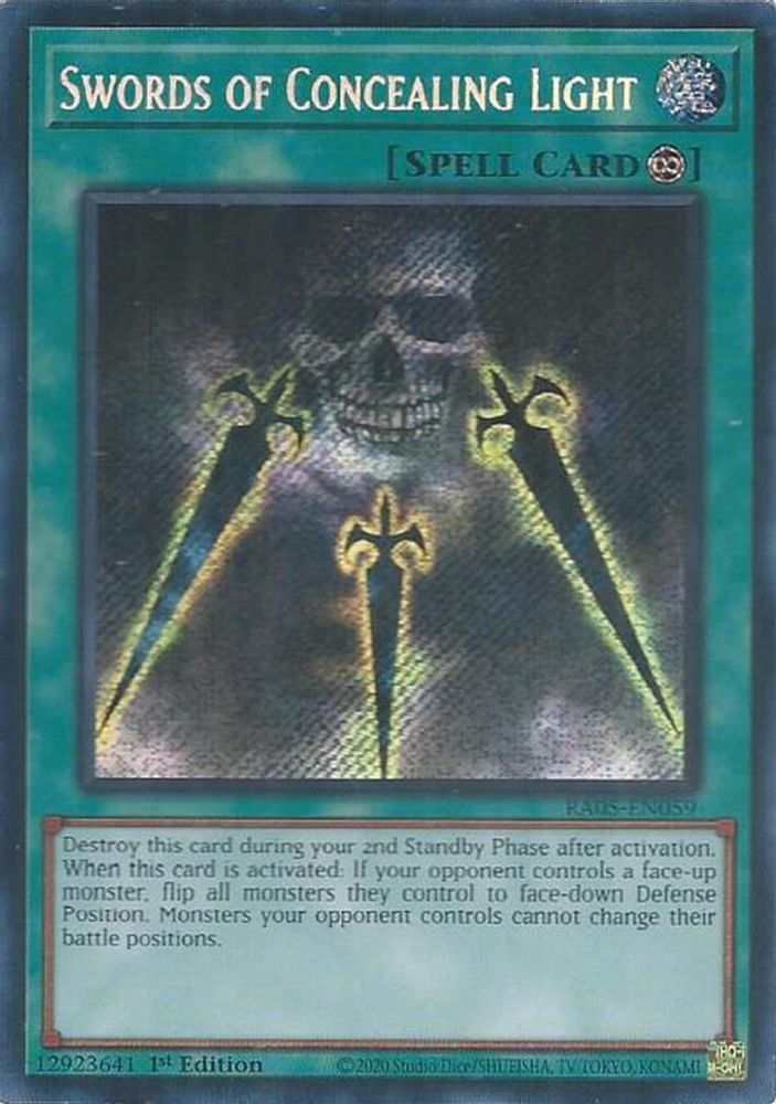 RA05-EN059 * Swords of Concealing Light * Secret Rare * Rarity Collection 5