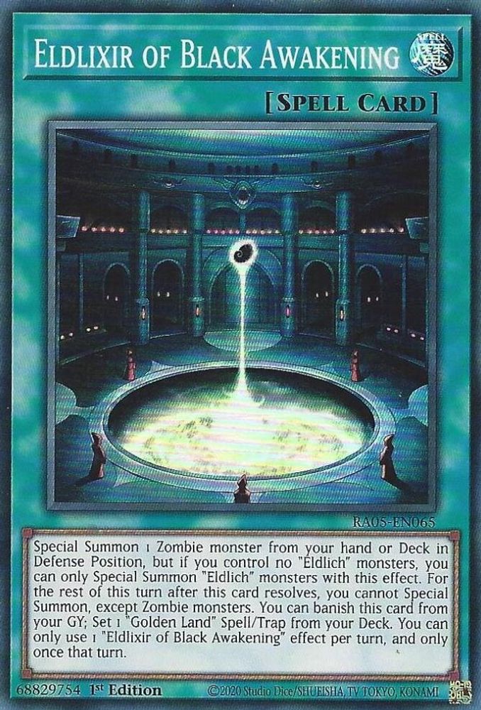 RA05-EN065 * Eldlixir of Black Awakening * Super Rare * Rarity Collection 5