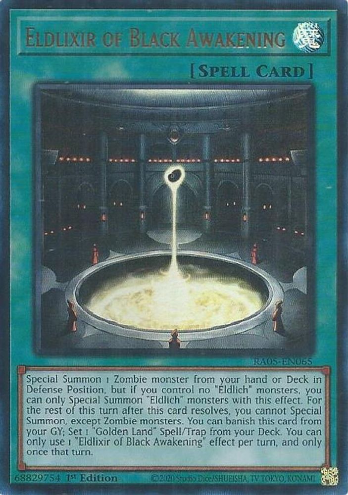 RA05-EN065 * Eldlixir of Black Awakening * Ultra Rare * Rarity Collection 5