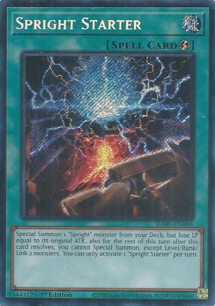 RA05-EN068 * Spright Starter * Secret Rare * Rarity Collection 5