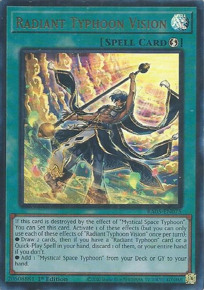 RA05-EN075 - Radiant Typhoon Vision - Ultra Rare - Rarity Collection 5