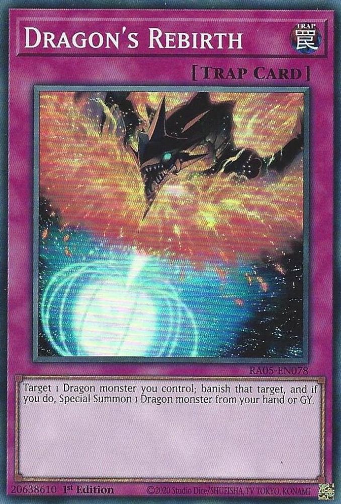 RA05-EN078 * Dragon's Rebirth * Super Rare * Rarity Collection 5