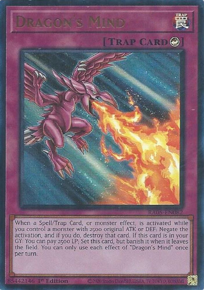 RA05-EN082 * Dragon's Mind * Ultra Rare * Rarity Collection 5