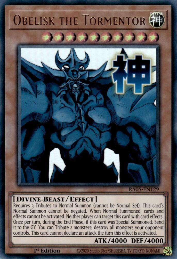 RA05-EN129 - Obelisk the Tormentor - Ultra Rare - Rarity Collection 5