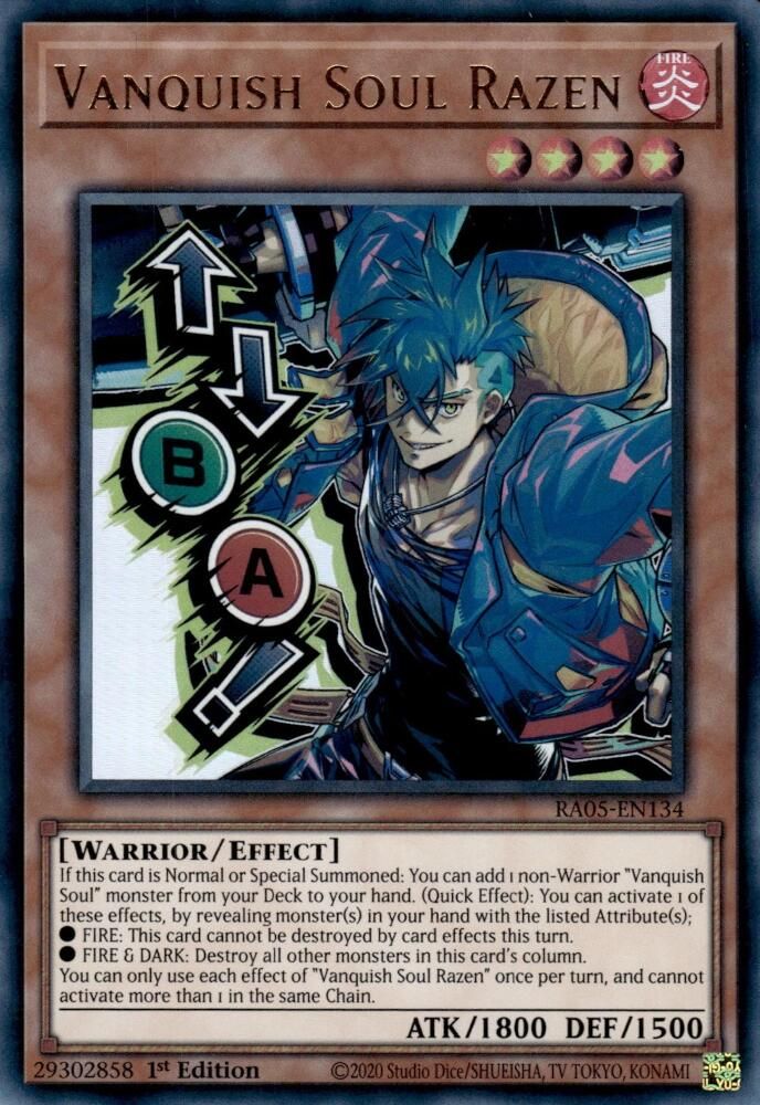 RA05-EN134 * Vanquish Soul Razen (Stamp) * Ultra Rare * Rarity Collection 5 — imagen de TCGplayer 687300