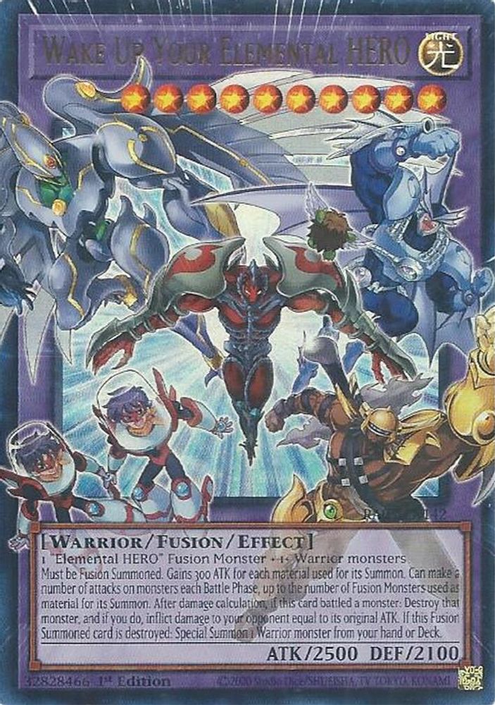 RA05-EN142 * Wake Up Your Elemental HERO * Ultra Rare * Rarity Collection 5