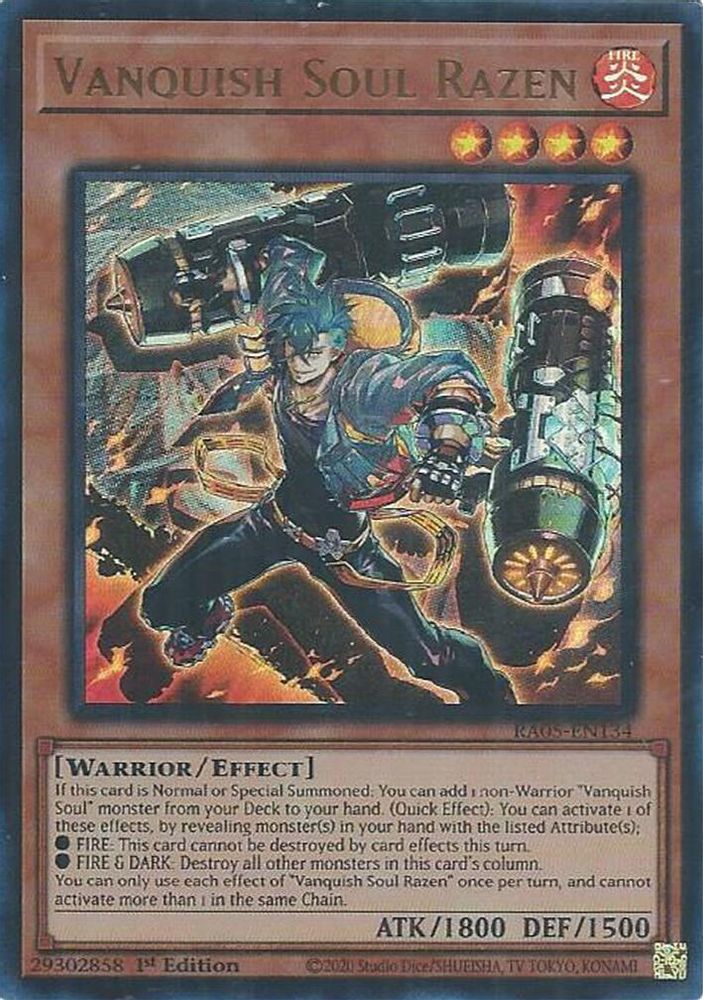RA05-EN134 * Vanquish Soul Razen * Ultra Rare * Rarity Collection 5