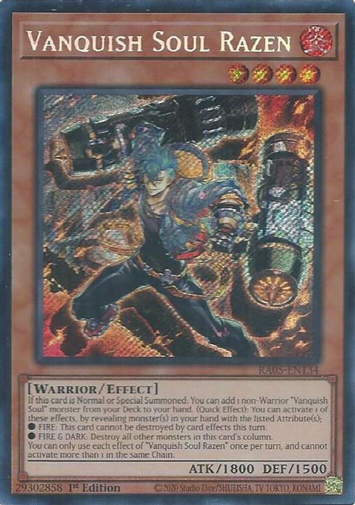 RA05-EN134 * Vanquish Soul Razen * Secret Rare * Rarity Collection 5