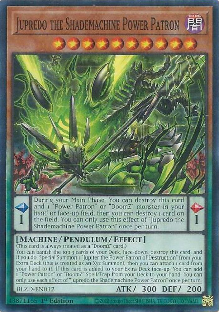 BLZD-EN012 - Jupredo the Shademachine Power Patron - Common - Blazing Dominion