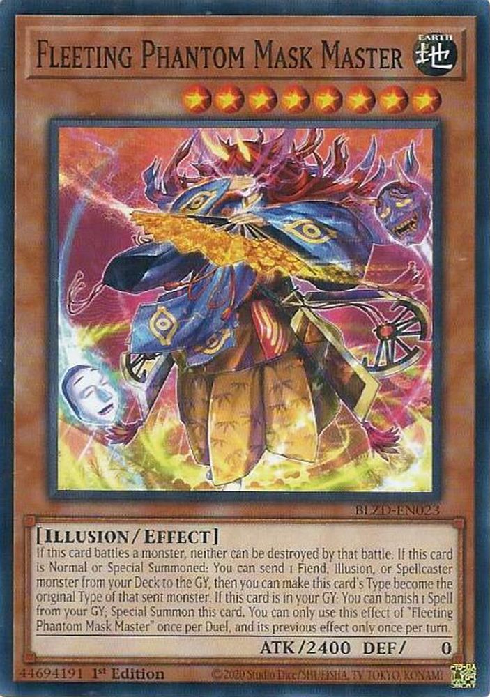 BLZD-EN023 - Fleeting Phantom Mask Master - Common - Blazing Dominion