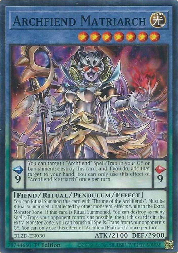 BLZD-EN030 - Archfiend Matriarch - Common - Blazing Dominion