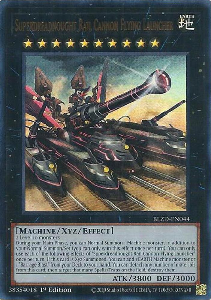 BLZD-EN044 * Superdreadnought Rail Cannon Flying Launcher * Ultra Rare * Blazing Dominion