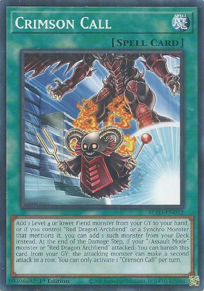 BLZD-EN052 * Crimson Call * Common * Blazing Dominion