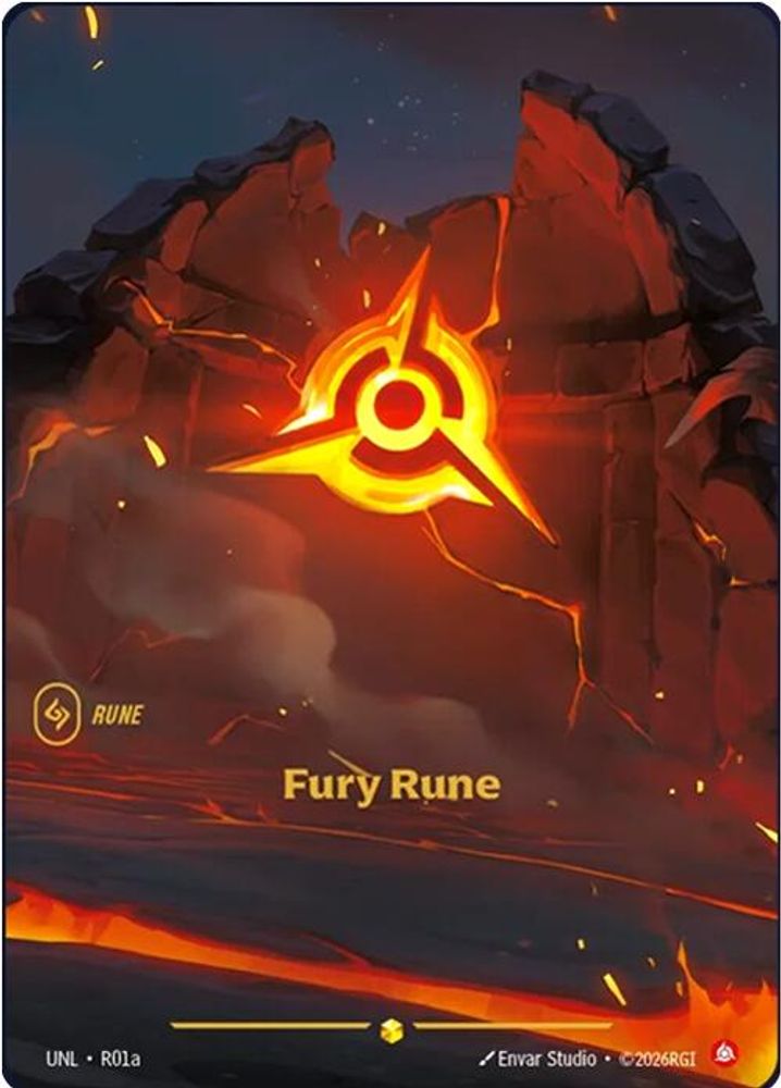 R01a - Fury Rune (Alternate Art) (Foil) - Showcase - Unleashed