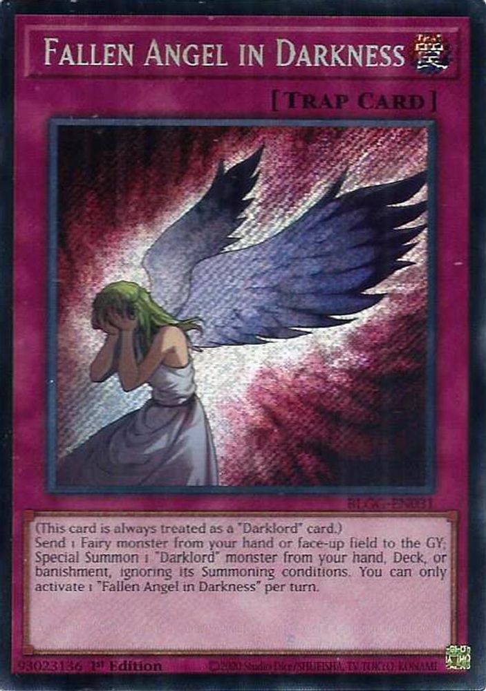 BLGG-EN031 - Fallen Angel in Darkness - Secret Rare - Battles of Legend: Glorious Gallery