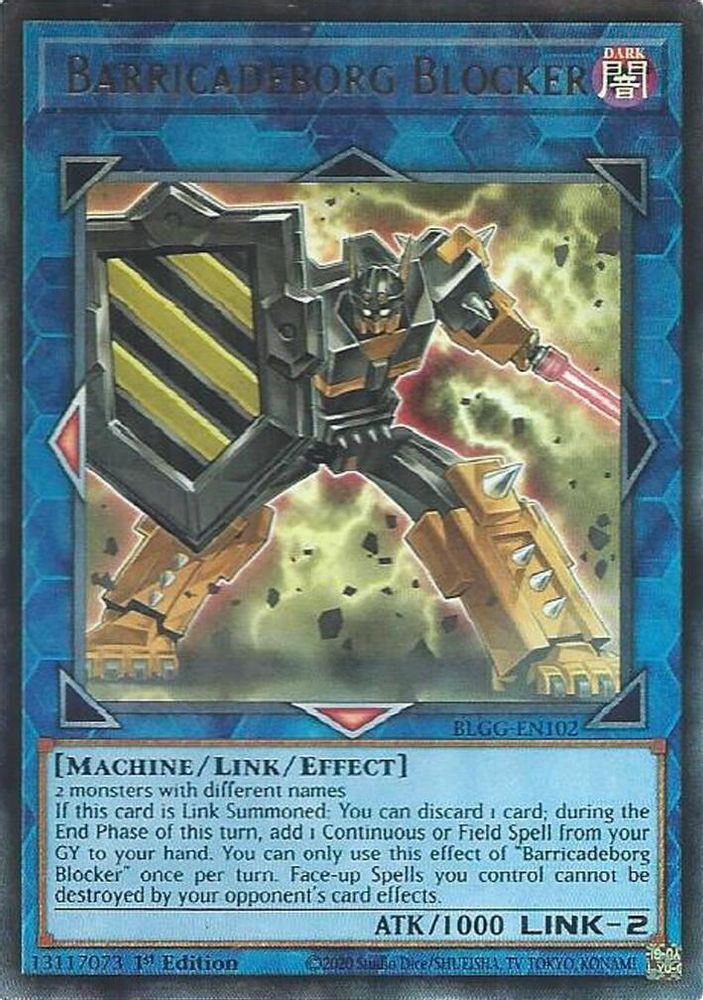 BLGG-EN102 - Barricadeborg Blocker - Ultra Rare - Battles of Legend: Glorious Gallery
