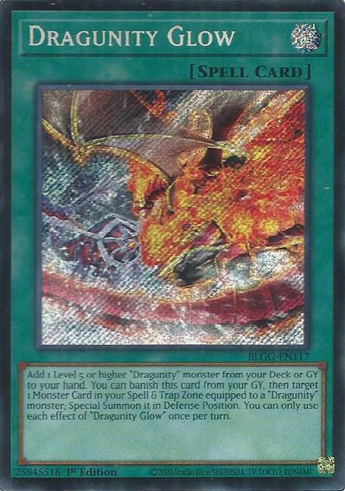BLGG-EN117 - Dragunity Glow - Secret Rare - Battles of Legend: Glorious Gallery