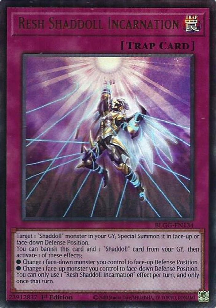 BLGG-EN134 - Resh Shaddoll Incarnation - Ultra Rare - Battles of Legend: Glorious Gallery