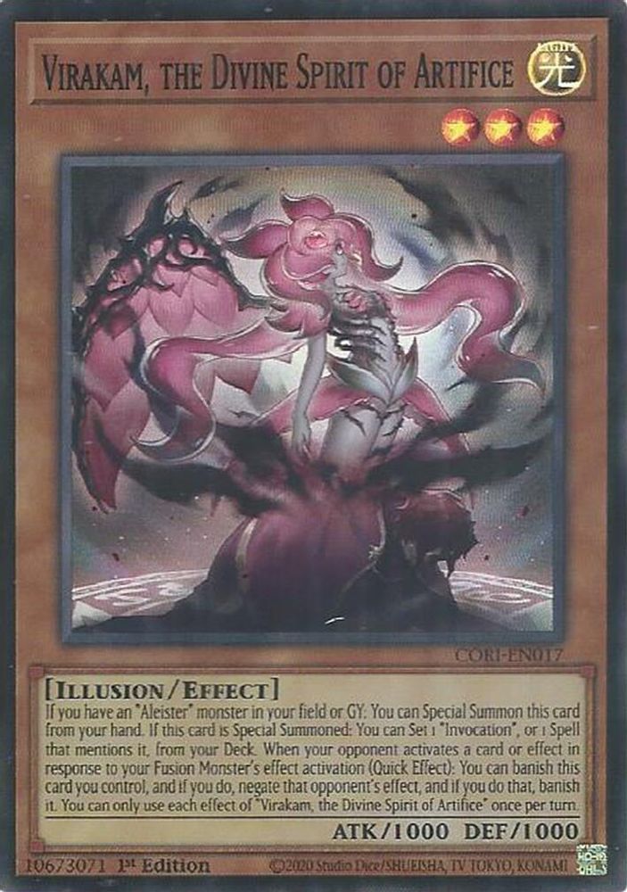 CORI-EN017 * Virakam, the Divine Spirit of Artifice * Super Rare * Chaos Origins