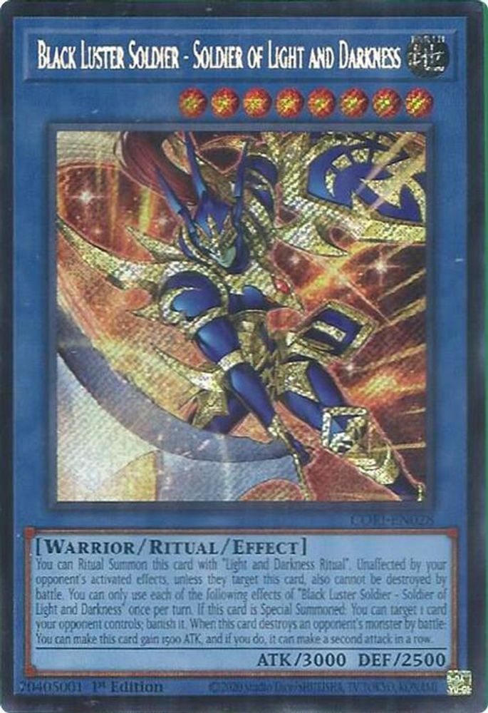 CORI-EN028 * Black Luster Soldier - Soldier of Light and Darkness (Secret Rare) * Secret Rare * Chaos Origins