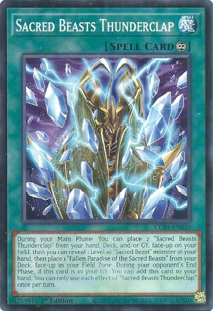 CORI-EN049 * Sacred Beasts Thunderclap * Common * Chaos Origins
