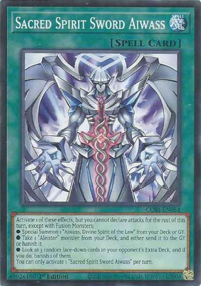CORI-EN054 * Sacred Spirit Sword Aiwass * Common * Chaos Origins