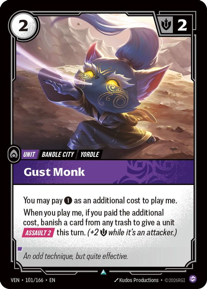 101/166 * Gust Monk * Uncommon * Vendetta