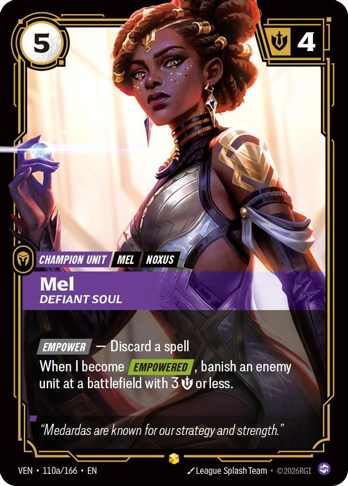 110A/166 * Mel, Defiant Soul (Alternate Art) (Foil) * Rare * Vendetta