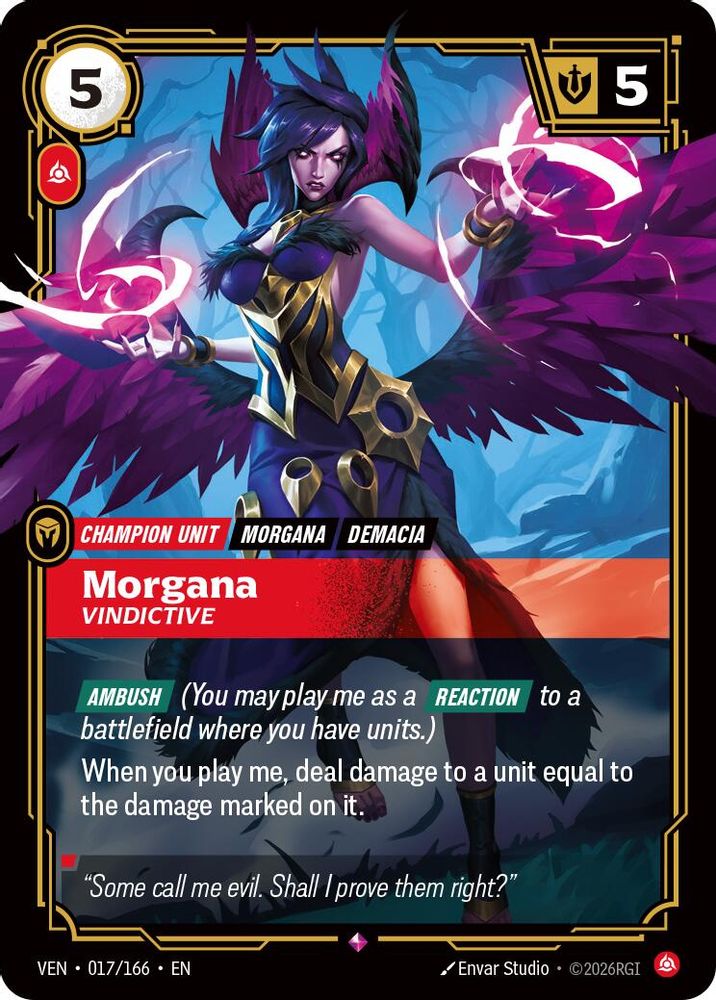 017/166 * Morgana, Vindictive (Foil) * Rare * Vendetta