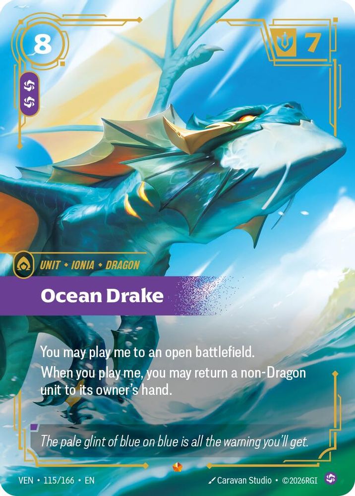 115/166 * Ocean Drake (Foil) * Epic * Vendetta