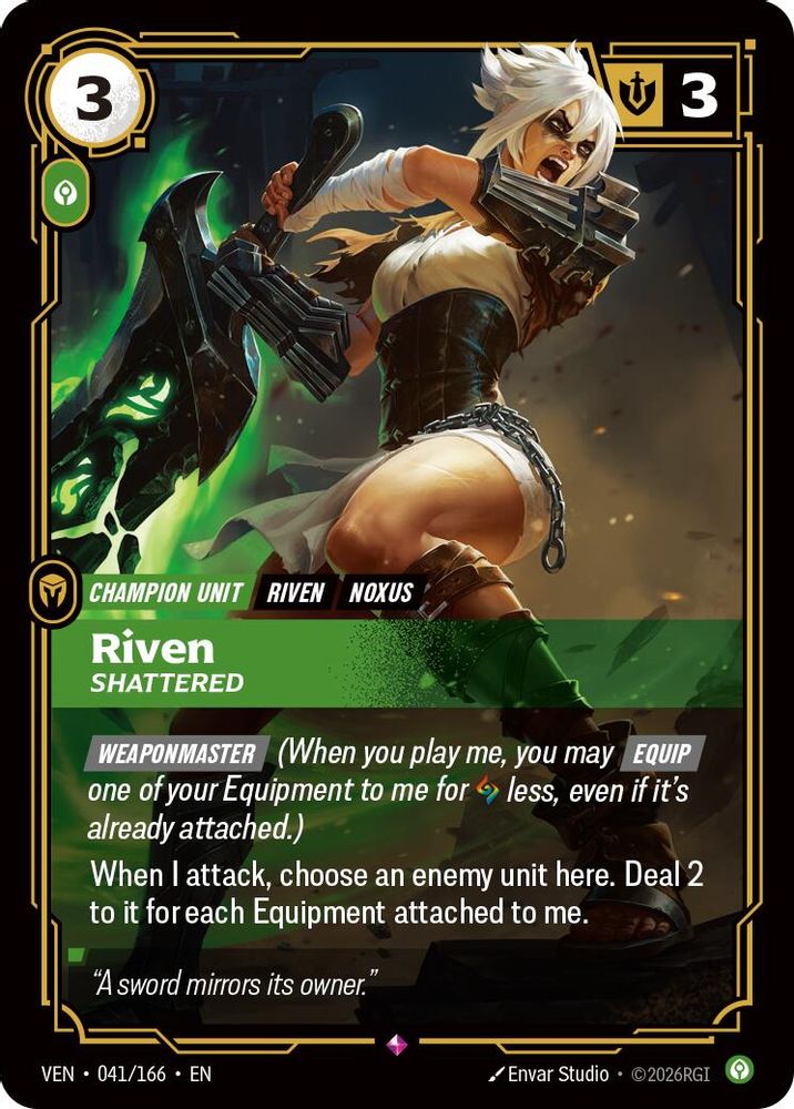 041/166 * Riven, Shattered (Foil) * Rare * Vendetta