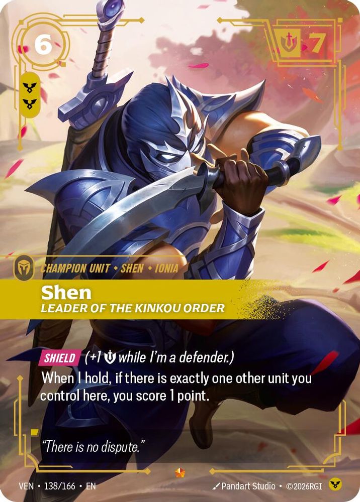 138/166 * Shen, Leader of the Kinkou Order (Foil) * Epic * Vendetta