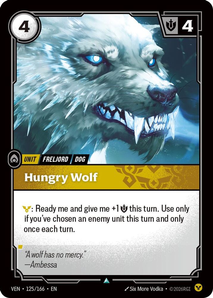 125/166 * Hungry Wolf * Uncommon * Vendetta