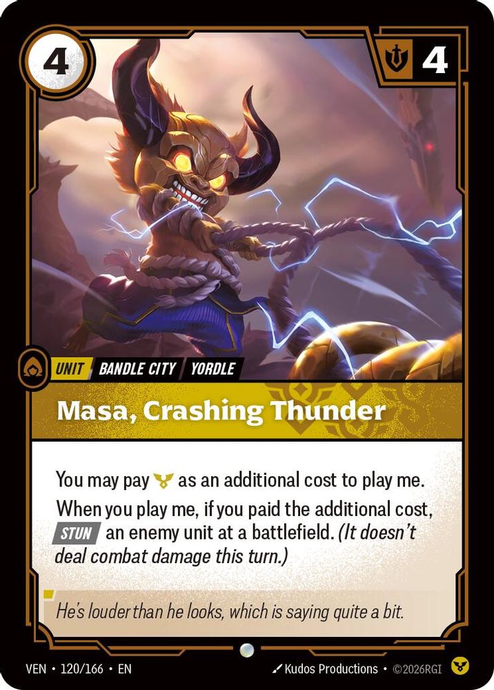120/166 * Masa, Crashing Thunder * Common * Vendetta