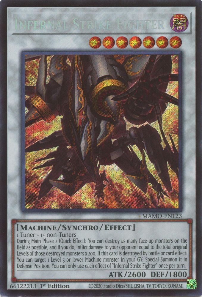 MAMO-EN123 * Infernal Strike Fighter * Secret Rare * Magnificent Monsters