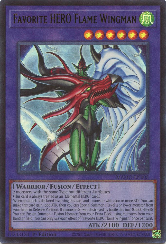 MAMO-EN005 * Favorite HERO Flame Wingman * Ultra Rare * Magnificent Monsters