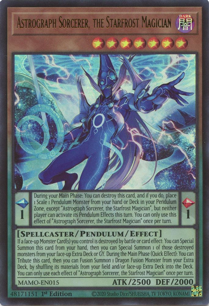 MAMO-EN015 * Astrograph Sorcerer, the Starfrost Magician * Ultra Rare * Magnificent Monsters