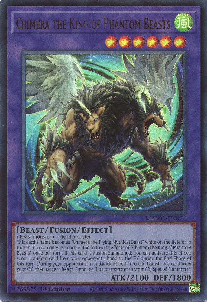 MAMO-EN074 * Chimera the King of Phantom Beasts * Ultra Rare * Magnificent Monsters