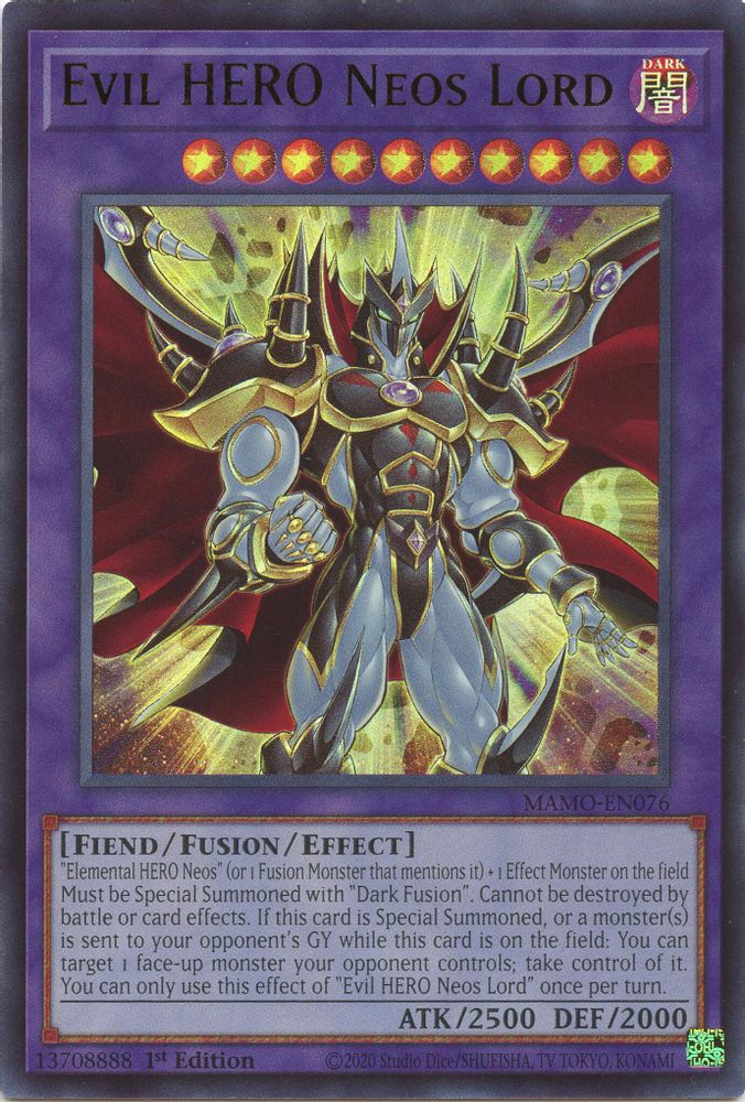MAMO-EN076 * Evil HERO Neos Lord * Ultra Rare * Magnificent Monsters