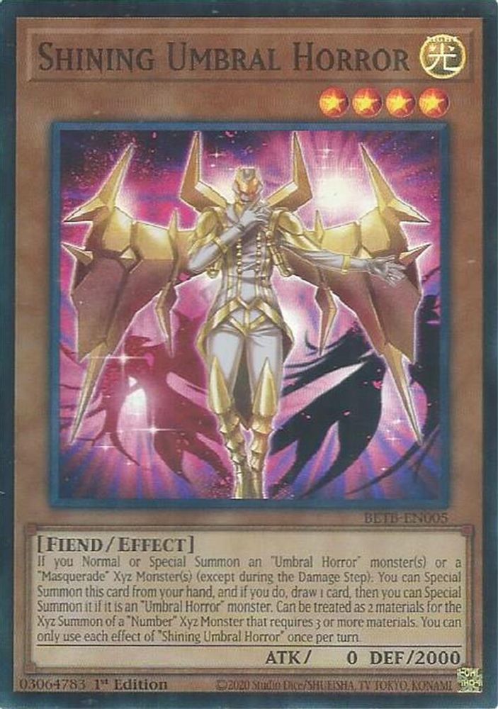 BETB-EN005 * Shining Umbral Horror * Super Rare * Beyond the Brave