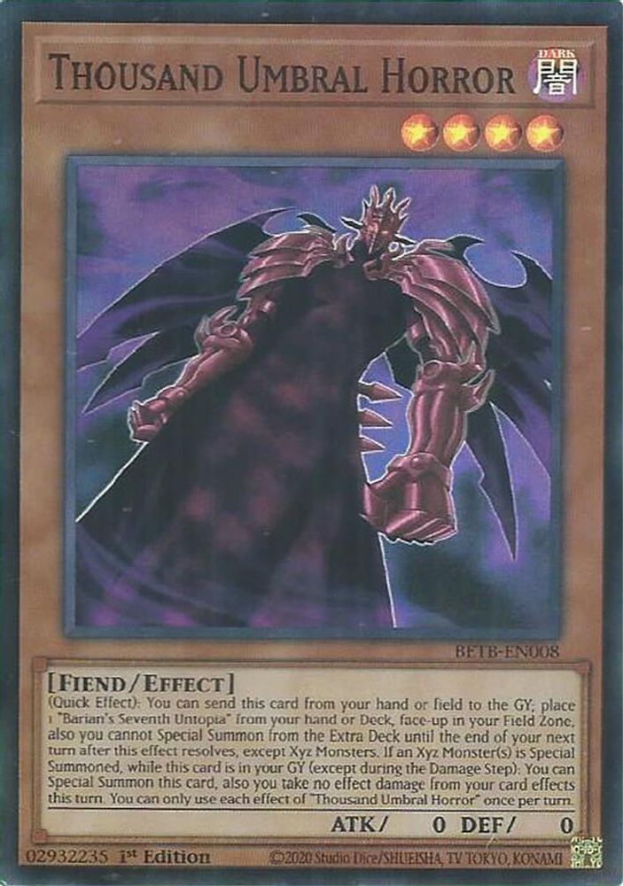 BETB-EN008 * Thousand Umbral Horror * Super Rare * Beyond the Brave