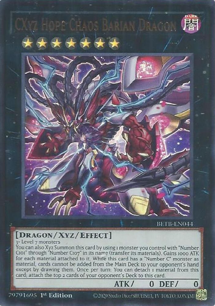 BETB-EN044 * CXyz Hope Chaos Barian Dragon * Ultra Rare * Beyond the Brave
