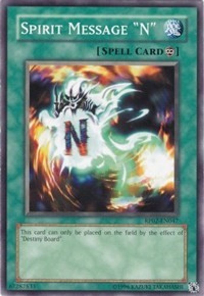 Spirit Message "N" * Common * RP02-EN047