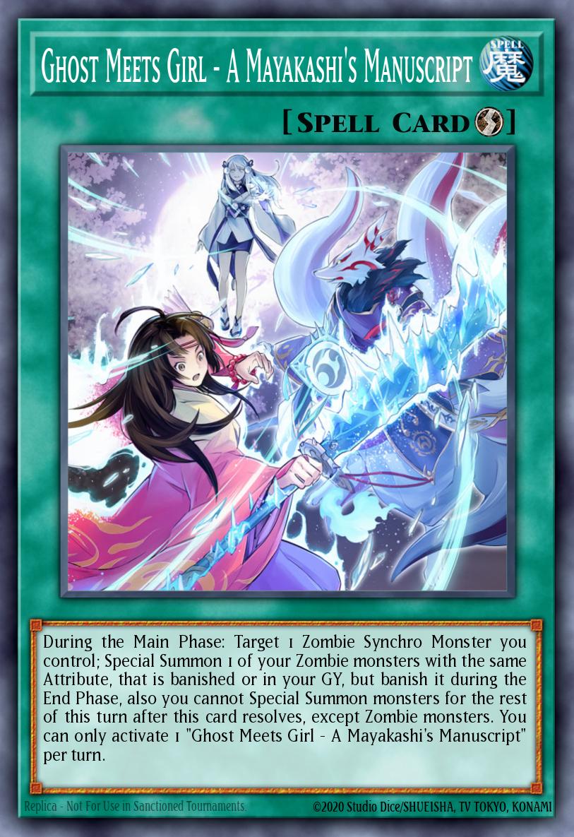 Ghost Meets Girl - A Mayakashi's Manuscript - 2021 Tin of Ancient Battles (MP21) * Ultra Rare * MP21-EN026