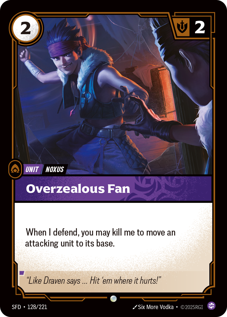 Overzealous Fan * Common * SFD-128