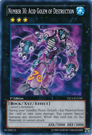 YS13-ENV09 * Number 30: Acid Golem of Destruction * Common * Super Starter Power-Up Pack